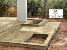 Construction terrasse en bois plusieurs niveaux - CAP FERRET