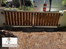 Construction d'un portail sur mesure en bois ajouré - Andernos Les Bains, Arès, Lège Cap Ferret, Le Porge, Lacanau