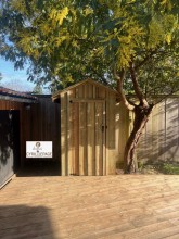 Fabrication d’un cabanon en bois doubles pentes sur LEGE CAP FERRET