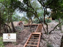 Réalisation d'un escalier extérieur en Azobé et Pin sur Le Nord Bassin