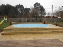 Construction terrasse en Pin avec marche - 33680