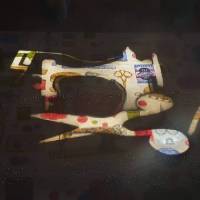 Lampe à led, cadre bois, couture - 33950