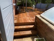 Terrasse avec marches en Bois exotique - Lacanau Océan