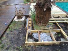 Préparation pour pose de la terrasse en Pin 33950