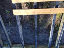 Solivage de la terrasse - la Jenny le Porge