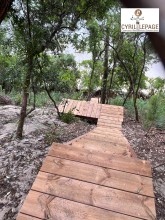 Fabrication d'un escalier sur mesure en bois exotique et Pin - Andernos les bains, Arès, Le Porge, Lacanau, Lacanau Océan, Nord Bassin - Gironde