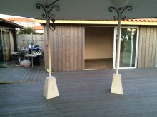Terrasse en bois avec construction d'une ossature bois - ANDERNOS LES BAINS
