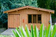 Construction d'un garage en bois en DOUGLAS sur LE PORGE