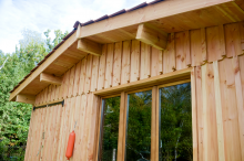 Fabrication d'un garage en Douglas - Médoc